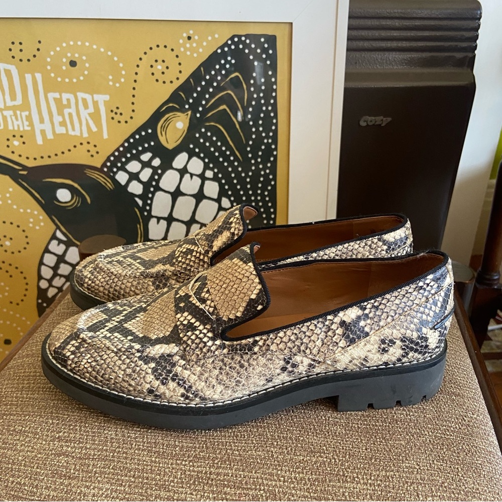 SARTO snakeskin loafers